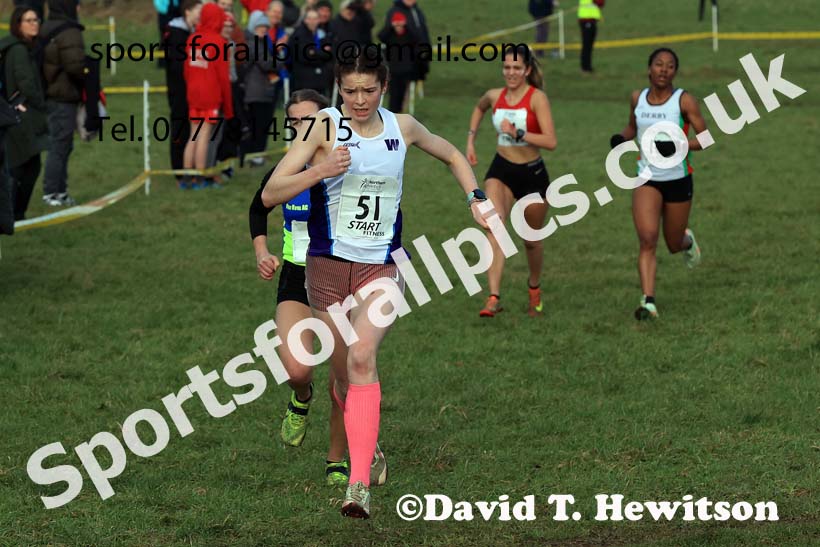 Junior Womens 2024 Northern Cross Country Champs., Sedgefield. Photo: David T. Hewitson/Sports for All Pics